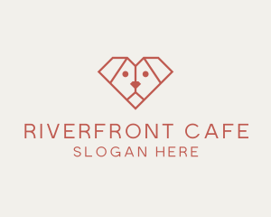 Geometric Puppy Dog logo design