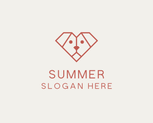 Geometric Puppy Dog logo design