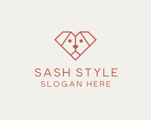 Geometric Puppy Dog logo design