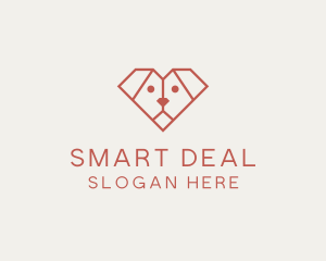 Geometric Puppy Dog logo design