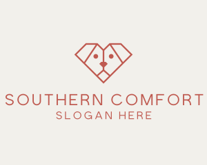 Geometric Puppy Dog logo design