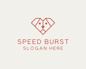 Geometric Puppy Dog logo design