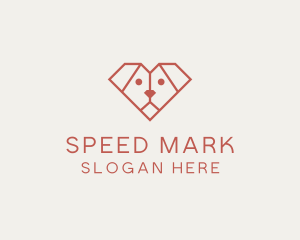 Geometric Puppy Dog logo design