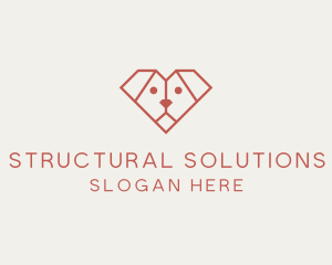 Geometric Puppy Dog logo design