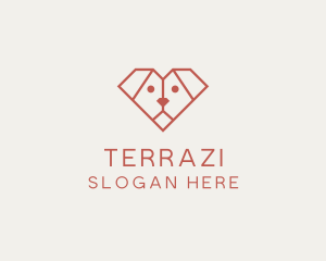 Geometric Puppy Dog logo design