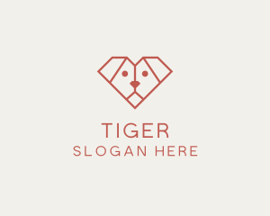 Geometric Puppy Dog logo design