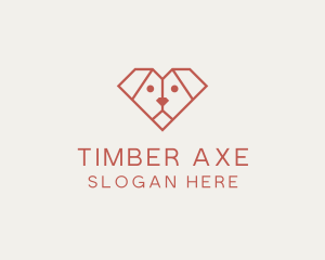 Geometric Puppy Dog logo design