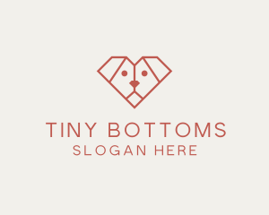 Geometric Puppy Dog logo design