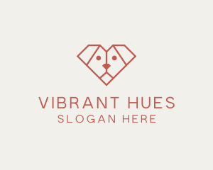 Geometric Puppy Dog logo design