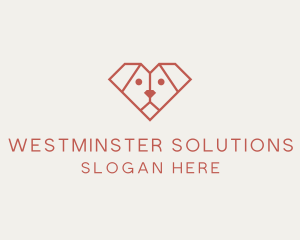 Geometric Puppy Dog logo design