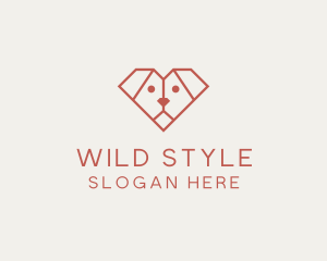 Geometric Puppy Dog logo design