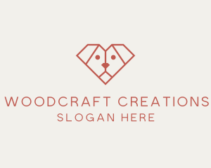 Geometric Puppy Dog logo design