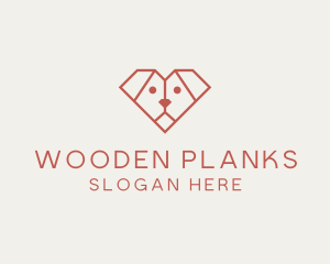 Geometric Puppy Dog logo design