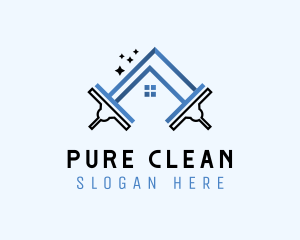 Squeegee House Cleaning logo design