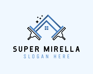 Housekeeping - Squeegee House Cleaning logo design