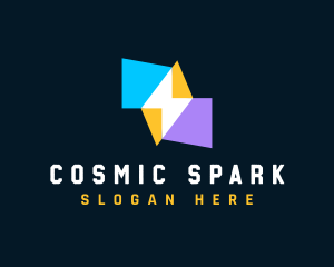 Lightning Spark Technology logo design