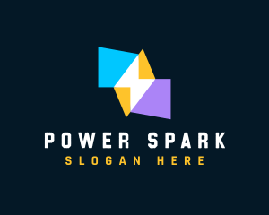 Lightning Spark Technology logo design