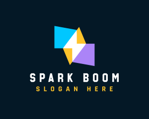 Lightning Spark Technology logo design