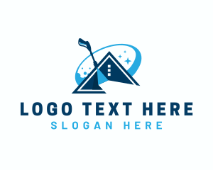 Clean - Home Cleaning Pressure Washer logo design