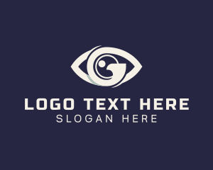 Eye Care - Tech Eye Lens Letter G logo design