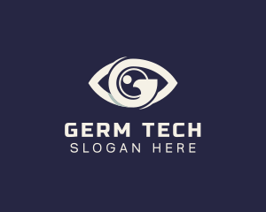 Tech Eye Lens Letter G logo design