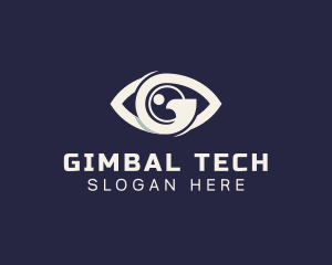 Tech Eye Lens Letter G logo design