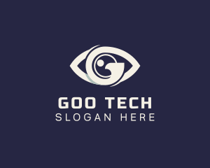 Tech Eye Lens Letter G logo design