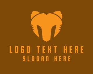 Head Gear - Wild Orange Helmet logo design