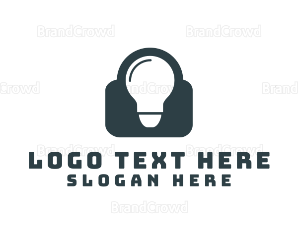 Light Bulb Lock Logo