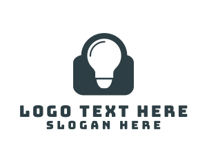 Locksmith - Light Bulb Lock logo design