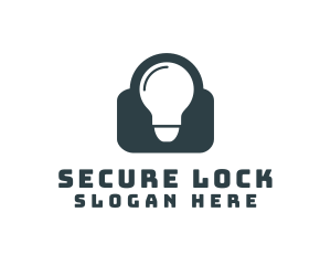 Locked - Light Bulb Lock logo design