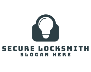 Locksmith - Light Bulb Lock logo design