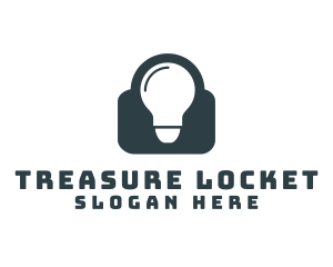 Light Bulb Lock logo design