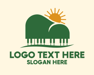Musical - Piano Mountain View logo design