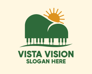View - Piano Mountain View logo design