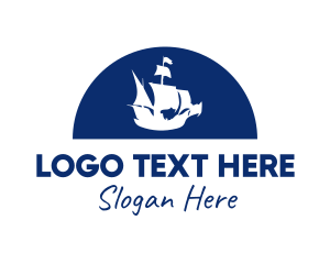 Exploration - Pirate Ship logo design