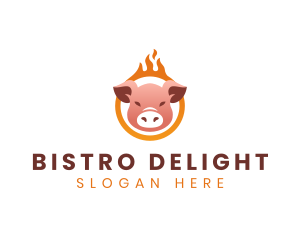 Burning Pig Cuisine logo design