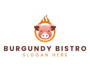 Burning Pig Cuisine logo design