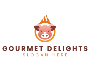 Burning Pig Cuisine logo design