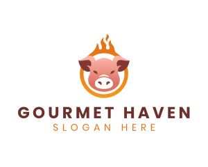 Burning Pig Cuisine logo design