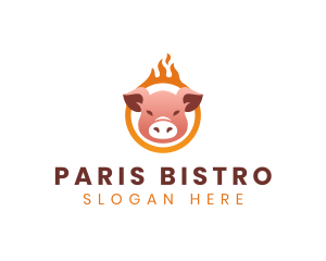 Burning Pig Cuisine logo design