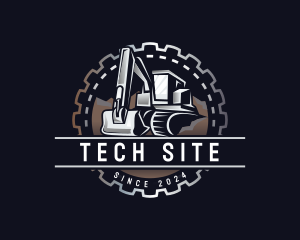 Site - Excavator Quarry Construction logo design