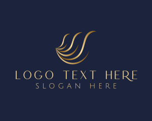 Spa - Gold Luxury Wave logo design