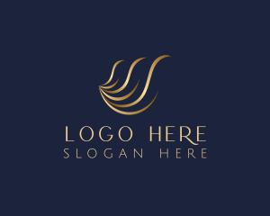 Gold Luxury Wave Logo