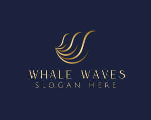 Gold Luxury Wave logo design