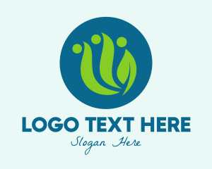 Tea Shop - Herbal Leaf People logo design