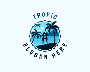 Tropical Beach Getaway logo design