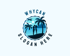 Surf - Tropical Beach Getaway logo design