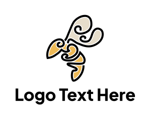Art Gallery - Abstract Wasp Calligraphy logo design