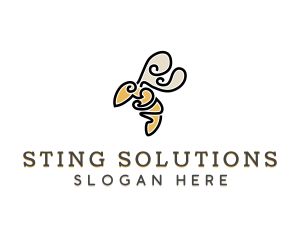 Sting - Wasp Insect Animal logo design